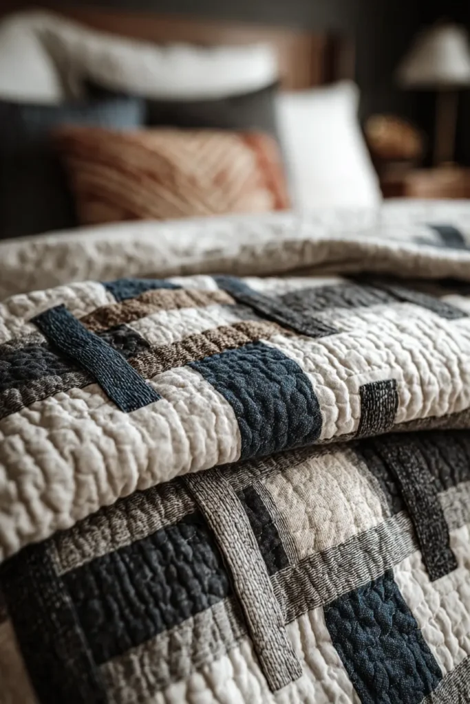 Cozy Scandinavian Plaid Quilt Design for Bed Runners