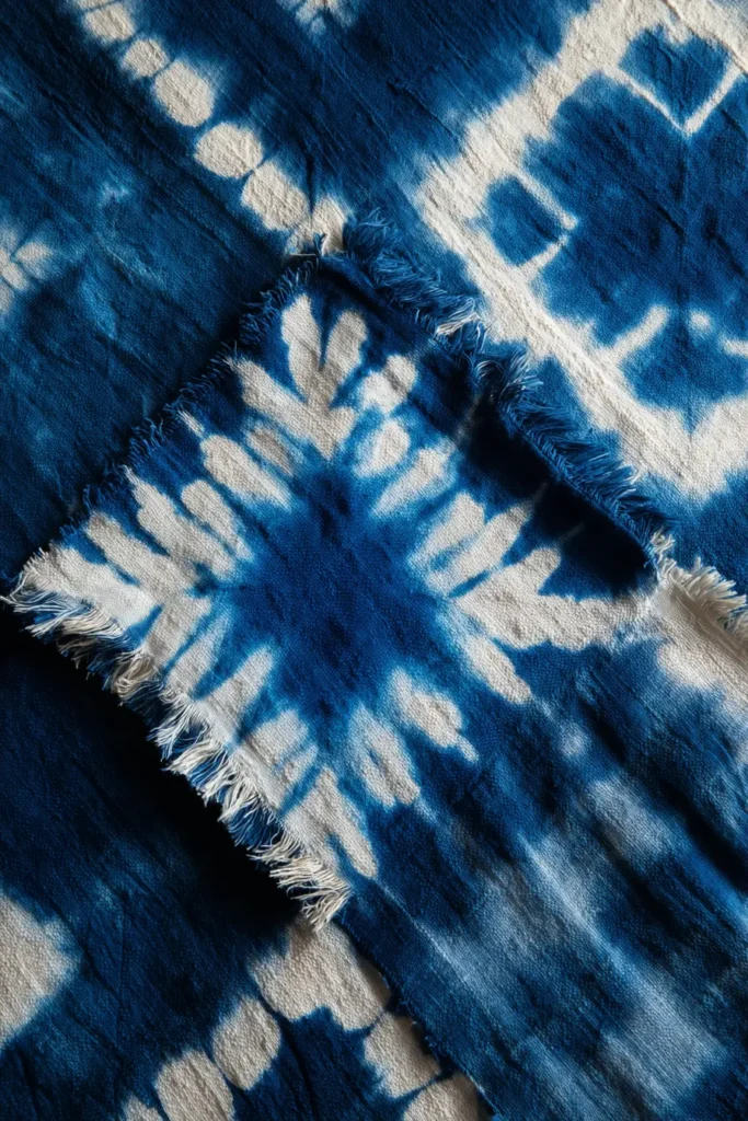 Deep Indigo Dyed Quilt Throws for Cozy Sofas