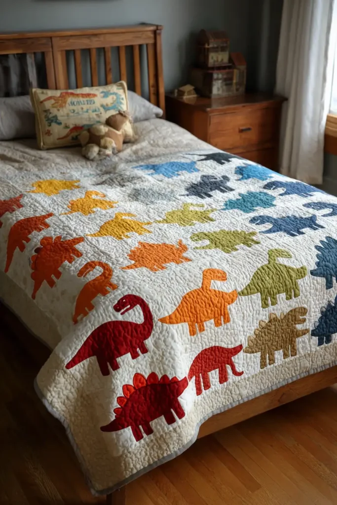 Dinosaur Roar Quilt Patterns for Adventurous Boys' Rooms