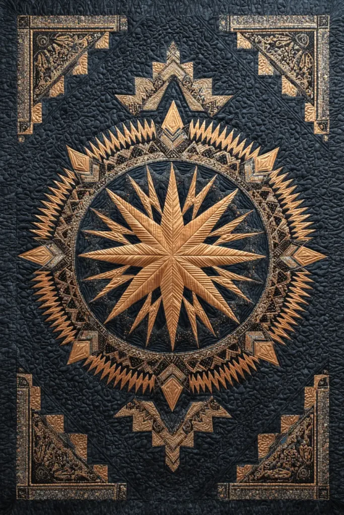 Dramatic Feathered Star Wall Hangings for Statement Art