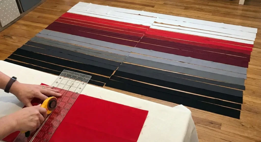 Dramatic Ombre Red, Black, and White Quilt Patterns