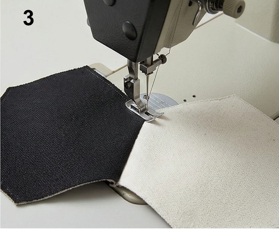 Durable Quilted Area Rugs in Tricolor Geometrics