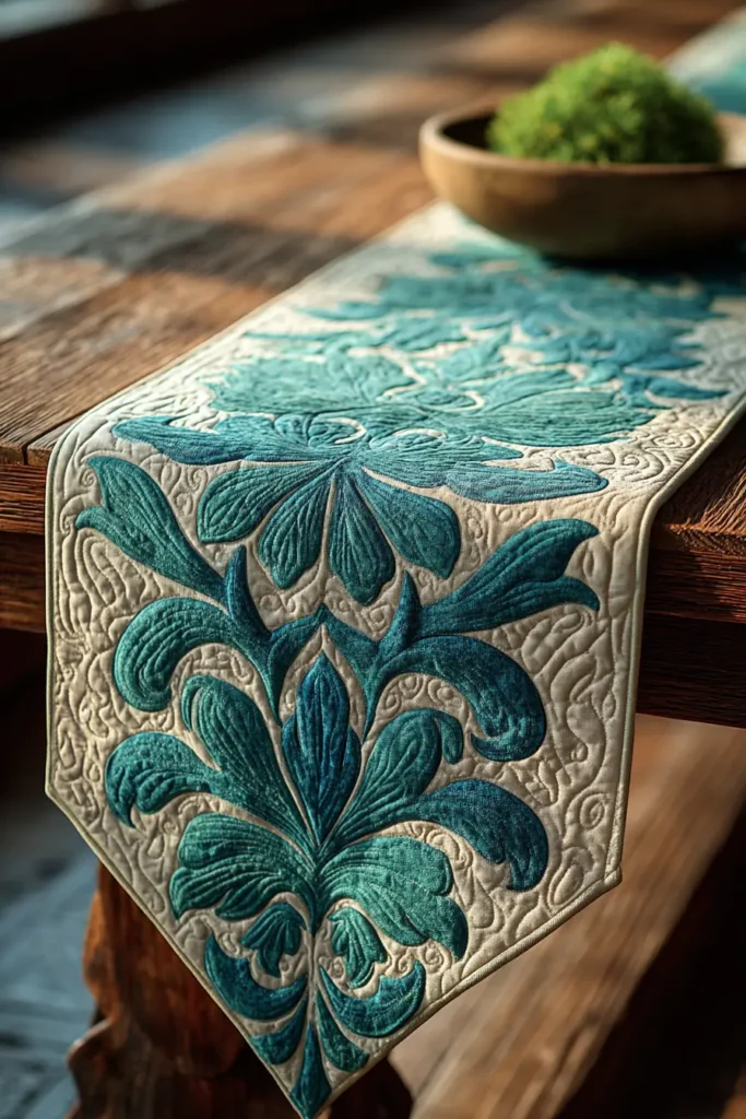 Elegant Hawaiian Quilt Runners for Coffee Tables