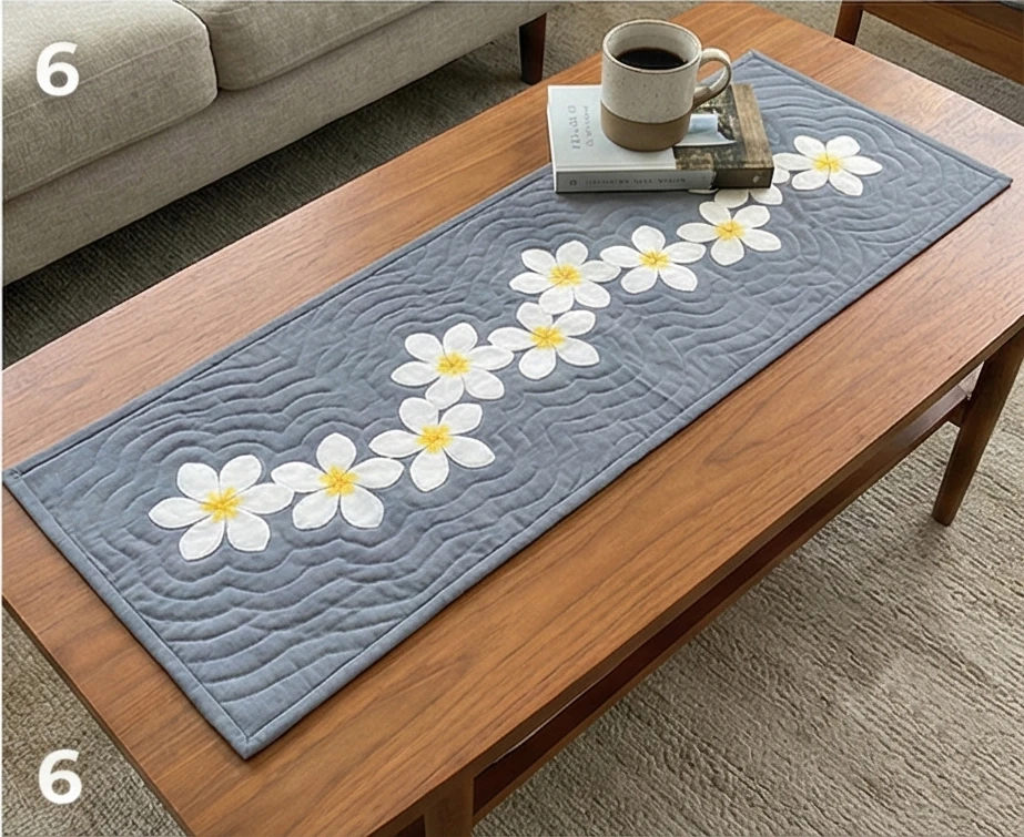 Elegant Hawaiian Quilt Runners for Coffee Tables