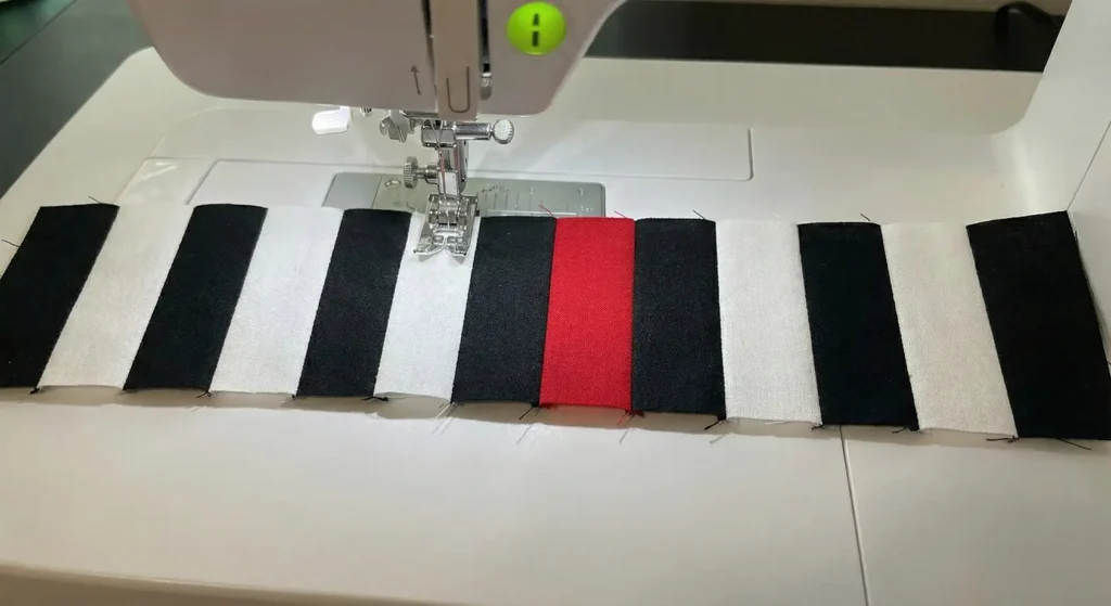 Elegant Irish Chain Quilts with Red Accents