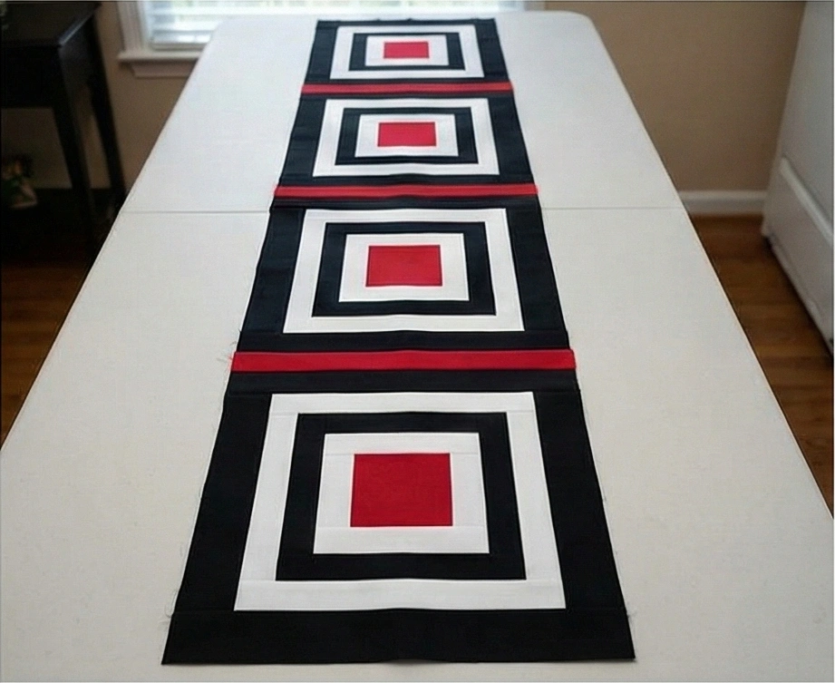 Elegant Red, Black, and White Quilts for Formal Dining Rooms