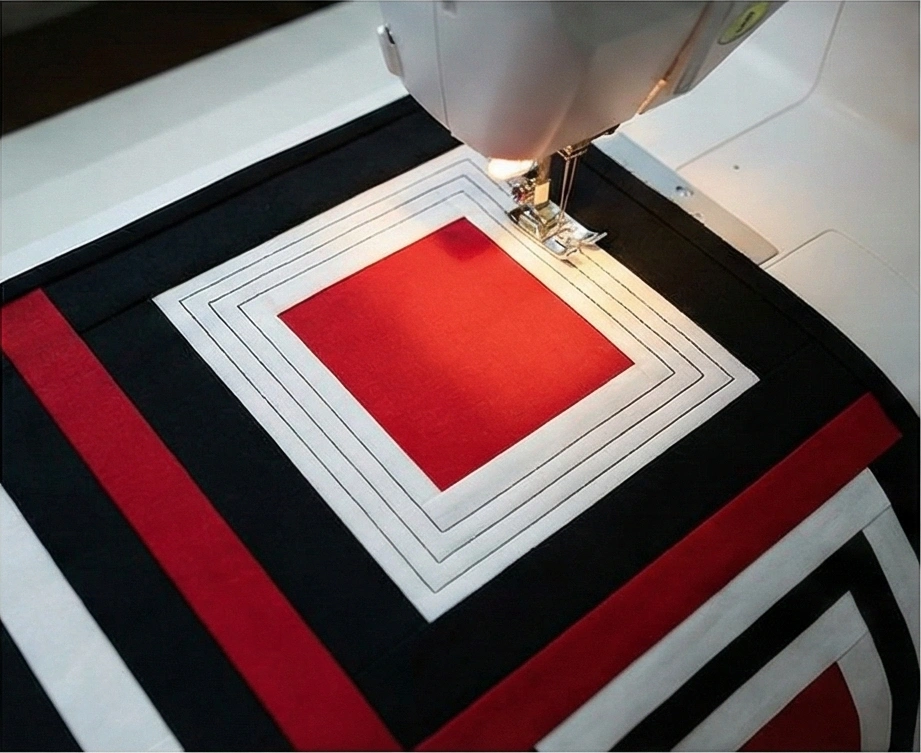 Elegant Red, Black, and White Quilts for Formal Dining Rooms
