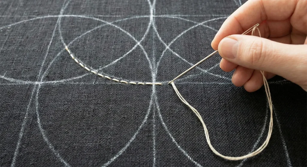 Elegant Sashiko Stitched Pillow Covers for Sofa Accents