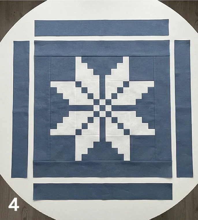 Elegant Snowflake Quilt Blocks for Winter Pillow Covers