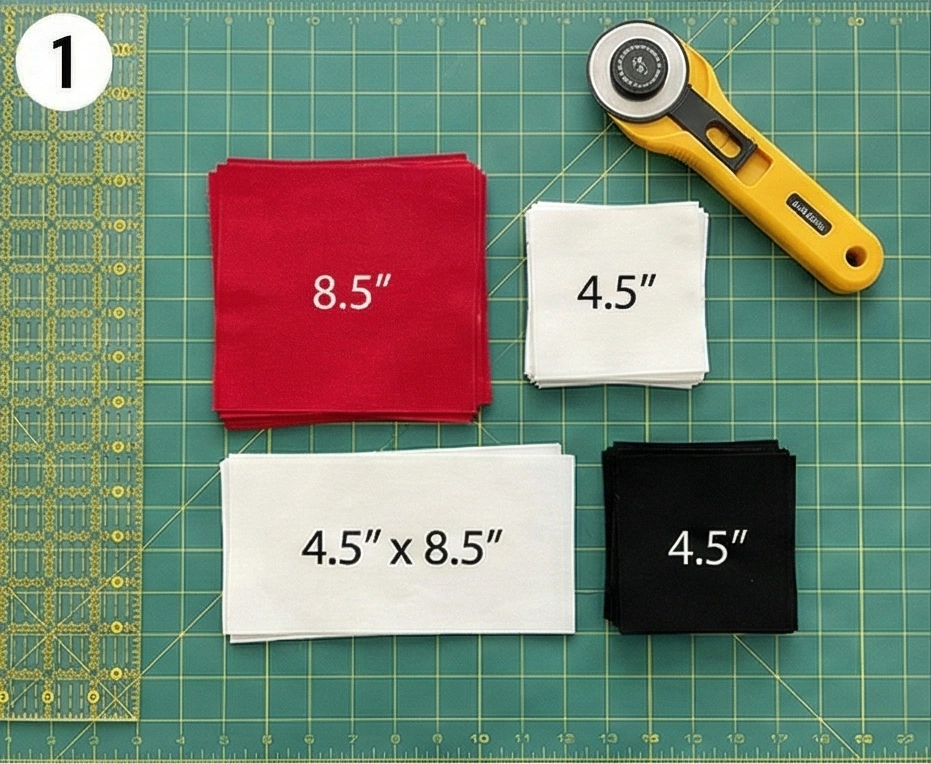 Farmhouse-Style Red, Black, and White Quilts for Open Living Dining Areas