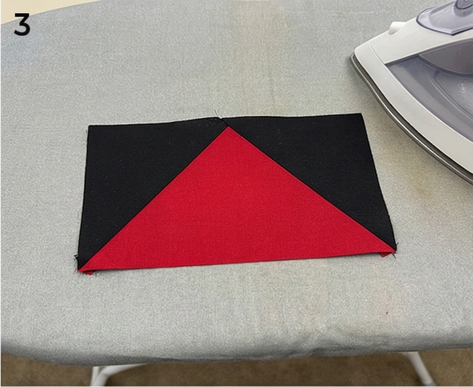 Flying Geese Red and Black Quilt for Dining Bench Cushion and Armchairs