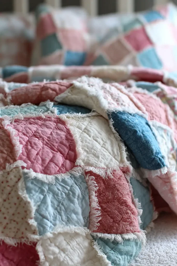 Fun and Funky Rag Quilt Bedding for Textured Warmth