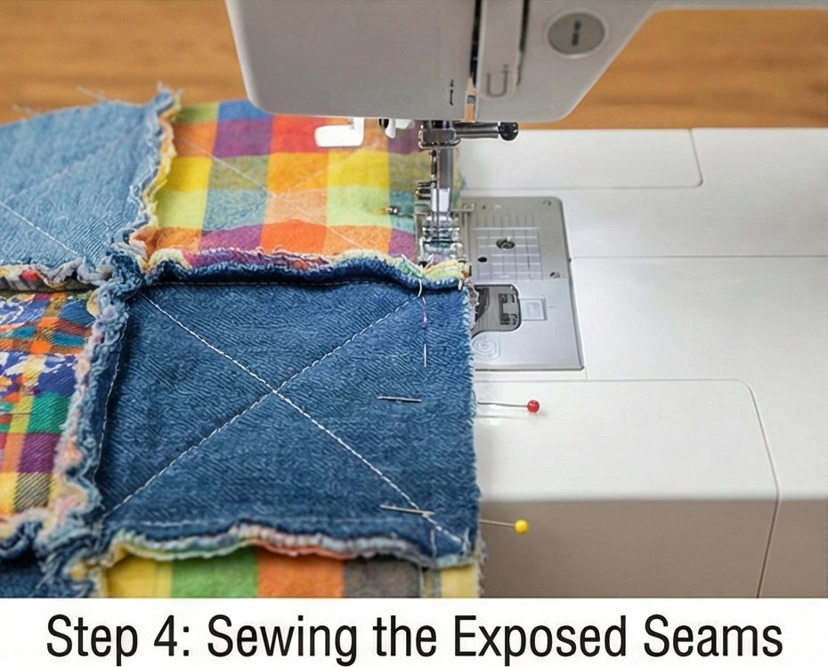 Fun and Funky Rag Quilt Bedding for Textured Warmth