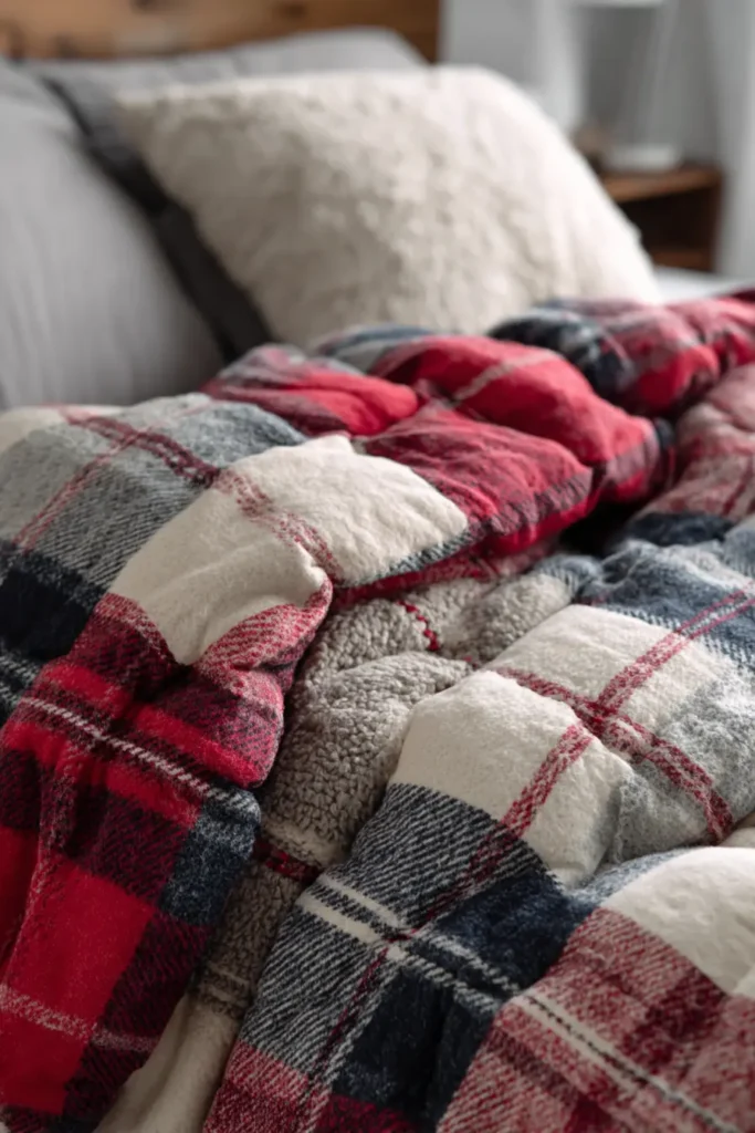 Hand-Tied Flannel Comforters for Extra Loft and Warmth