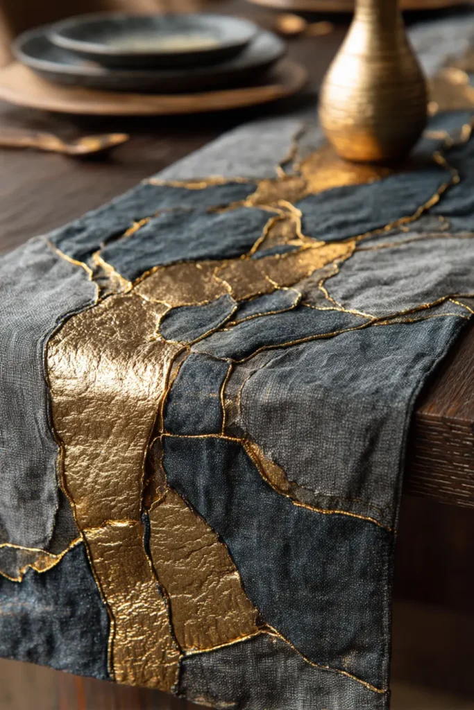 Handcrafted Japanese Quilt Table Runners wih Zen Aesthetics