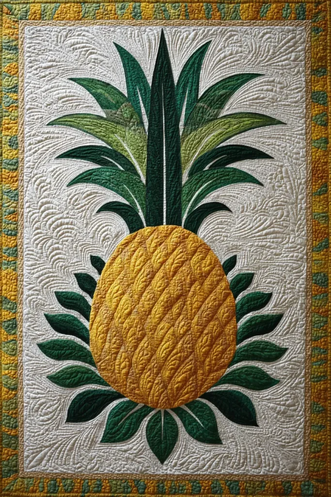Hawaiian Pineapple Quilt Block Designs