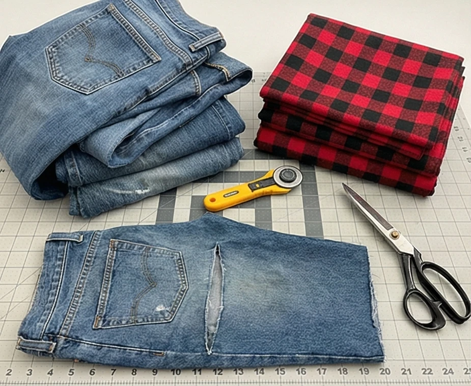 Heavyweight Denim and Flannel Utility Quilts for Cold Climates