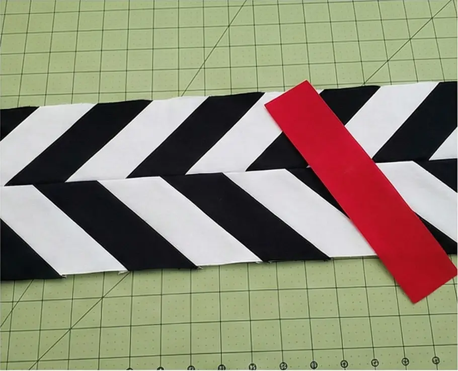 Herringbone Pattern Quilt Runner for Sideboard in Dining