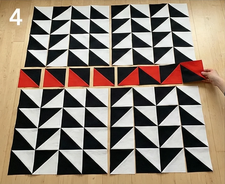 Herringbone Red Accent Quilt for Stylish Sofas