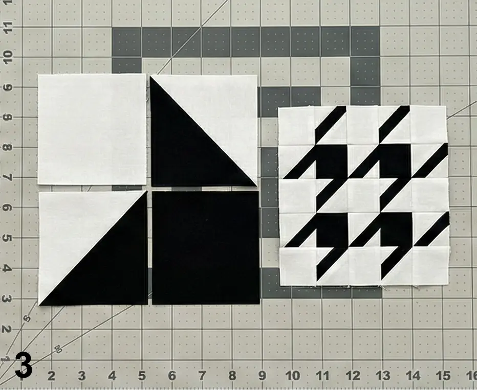 Houndstooth Inspired Quilt for Cozy Table Runners