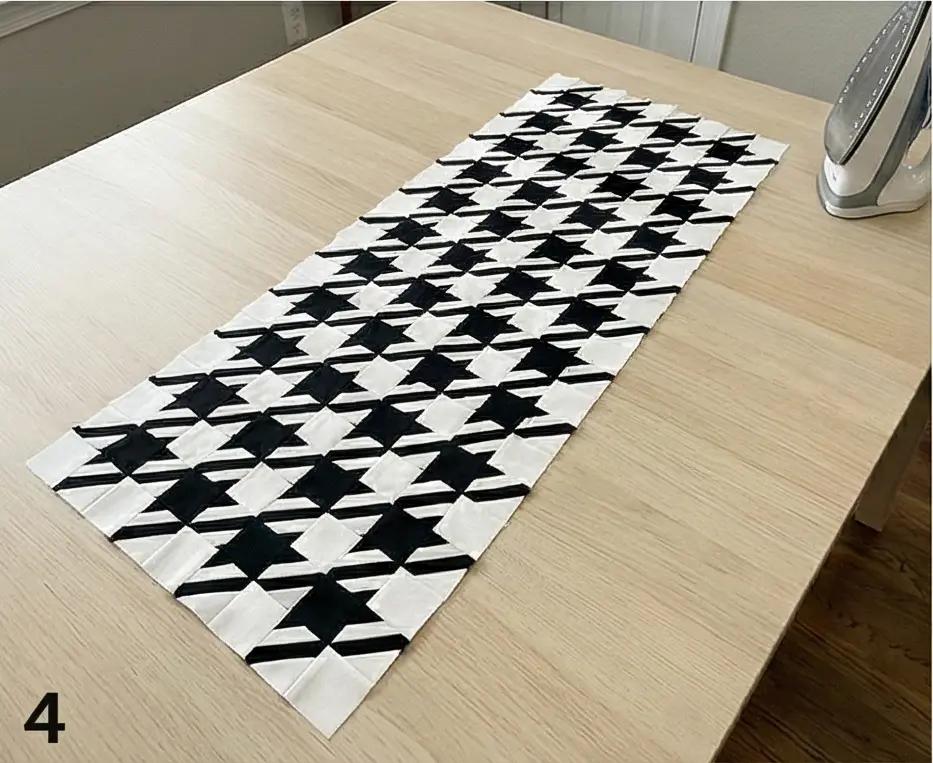 Houndstooth Inspired Quilt for Cozy Table Runners