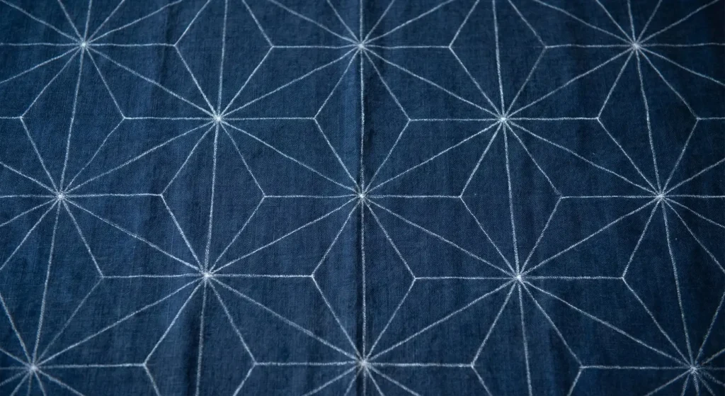 Indigo Dyed Japanese Quilt Bed Covers for Calm Sleeping Spaces