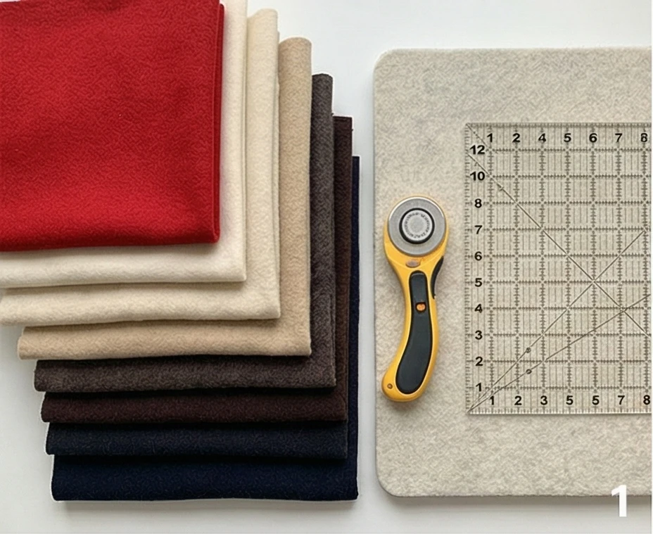 Log Cabin Quilt Patterns Using Wool and Flannel Batting