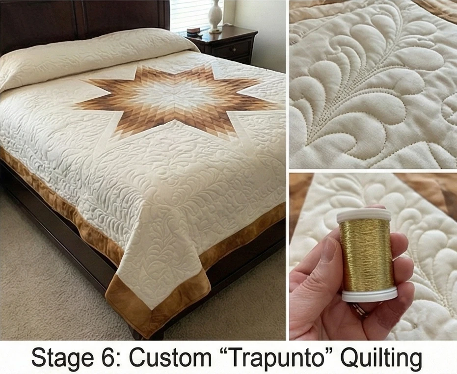 Luxurious Lone Star Quilt Designs for a Statement Bedspread