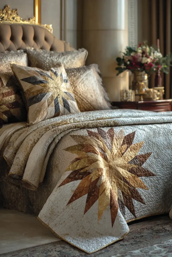Luxurious Lone Star Quilt Designs for a Statement Bedspread