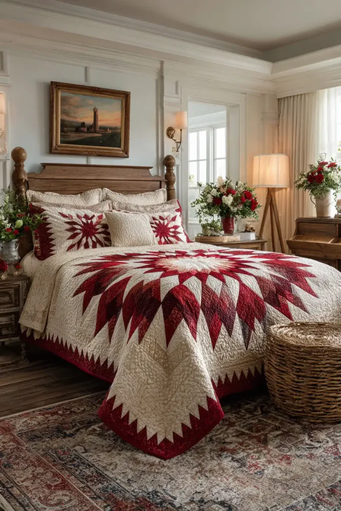 Luxurious Lone Star Quilt Designs for a Statement Bedspread