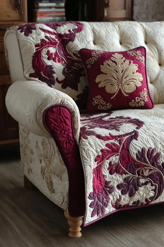 Luxury Hawaiian Sofa Covers with Traditional Quilt Patterns