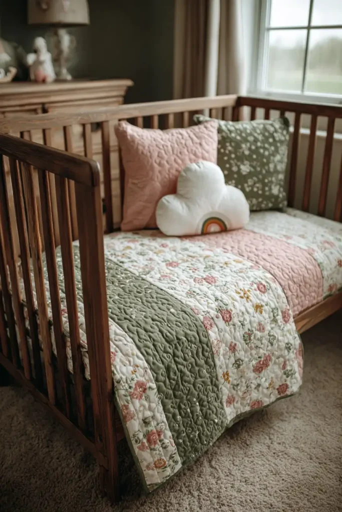 Matching Baby Quilt and Bed Sheet Pattern Ideas