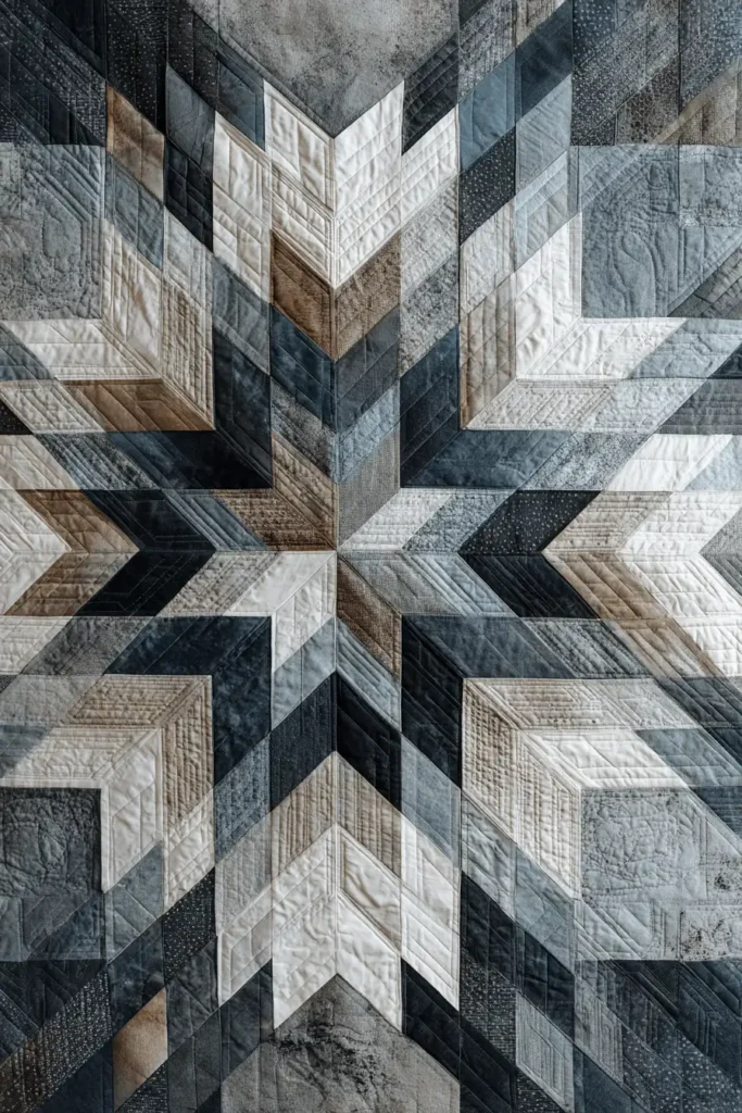 Minimalist Carpenter’s Star Quilt Ideas for Modern Beds