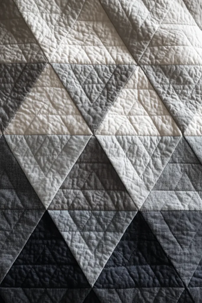 Minimalist Monochrome Scandinavian Quilt Patterns for Serene Bedrooms