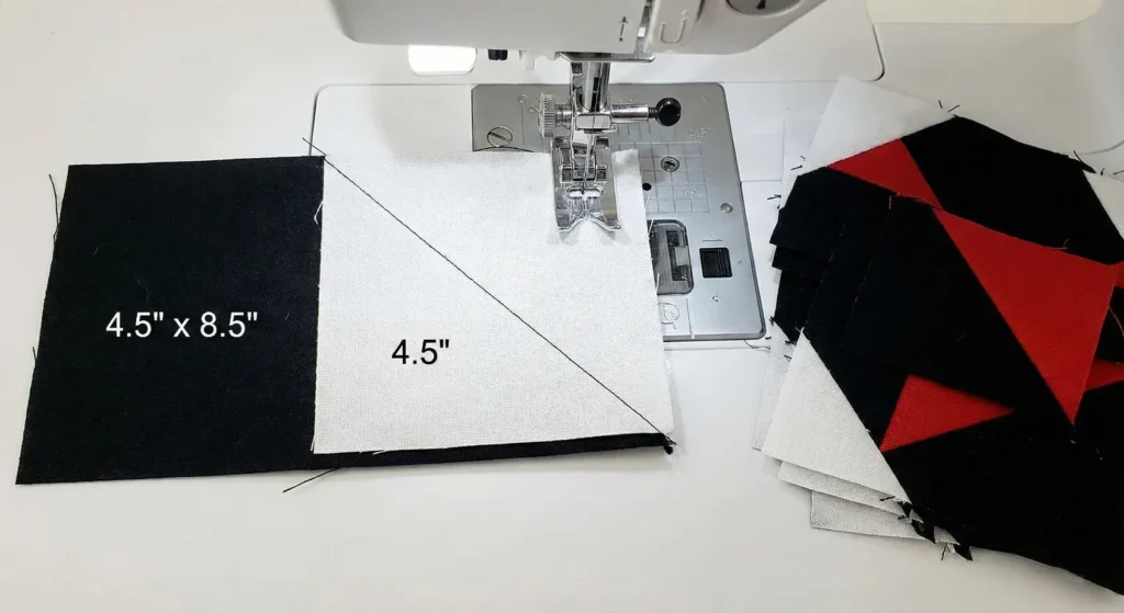 Minimalist Red, Black, and White Quilts with Clean Lines