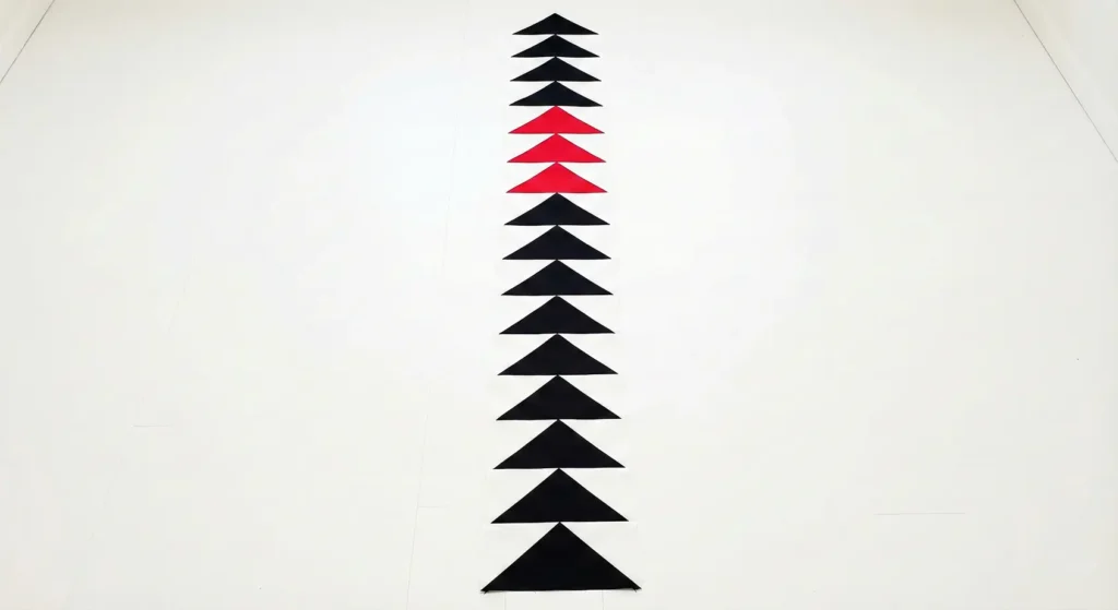 Minimalist Red, Black, and White Quilts with Clean Lines