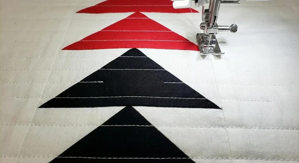 Minimalist Red, Black, and White Quilts with Clean Lines