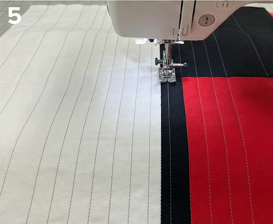 Minimalist Red, Black, and White Quilts with Clean Modern Lines