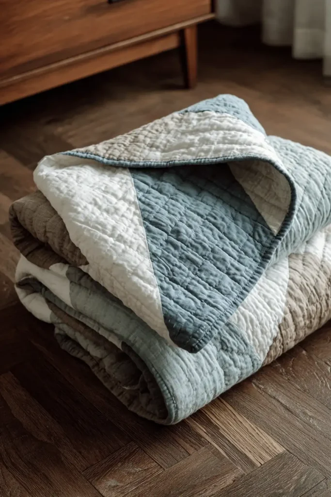 Minimalist Two-Tone Baby Quilt Designs for Modern Parents