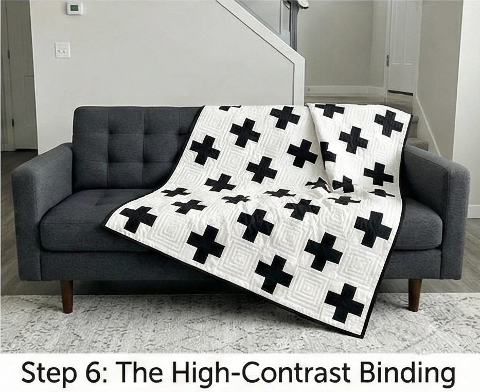 Modern Nordic Cross Quilt Ideas for Living Room Accents