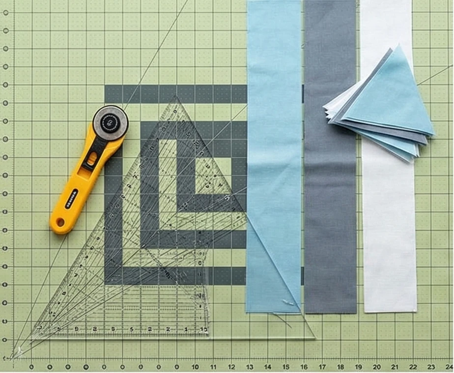 Modern Triangles Scandi Quilt for Contemporary Sofa Covers