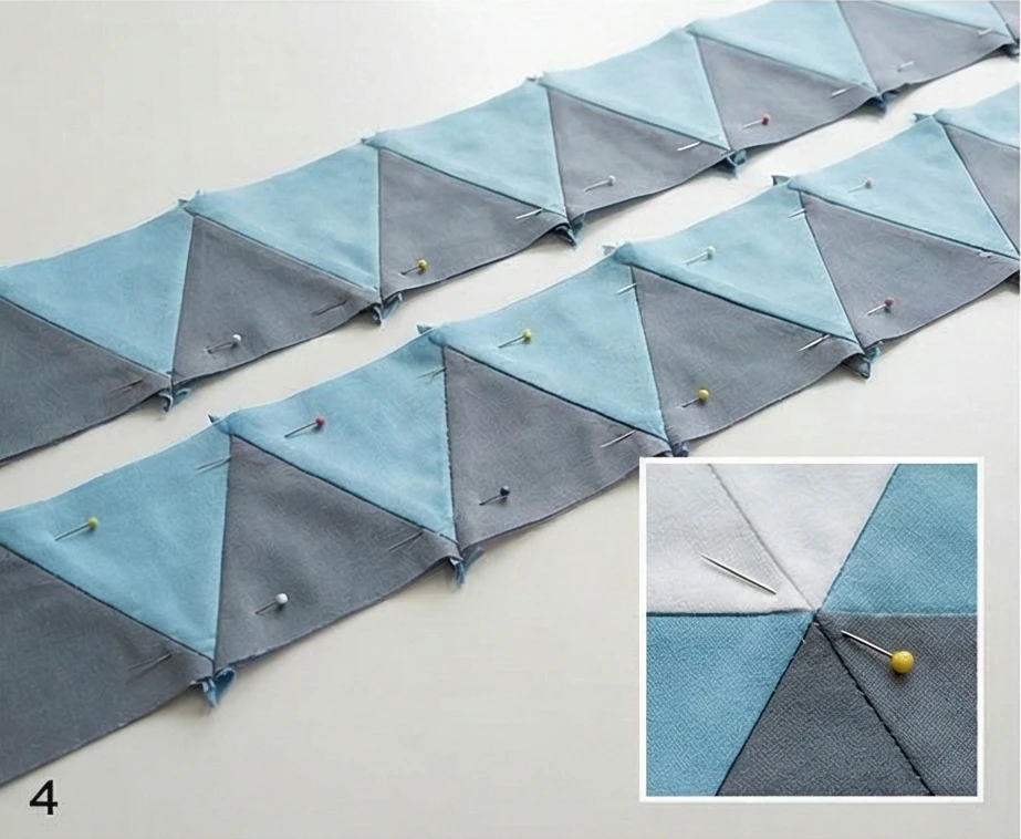 Modern Triangles Scandi Quilt for Contemporary Sofa Covers