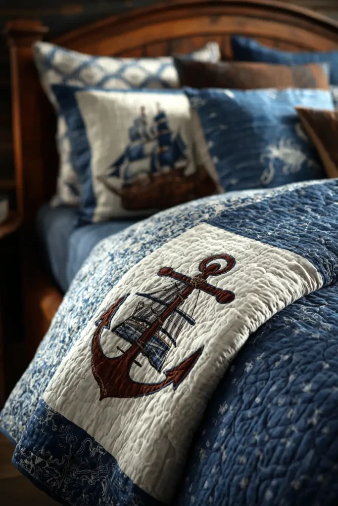 Nautical & Pirate Themed Bedding Sets for Coastal Rooms