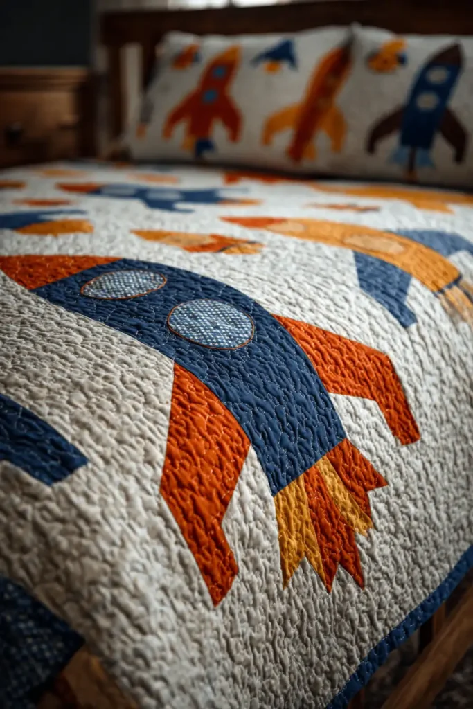 Outer Space and Rocket Ship Quilt Patterns for Future Astronauts