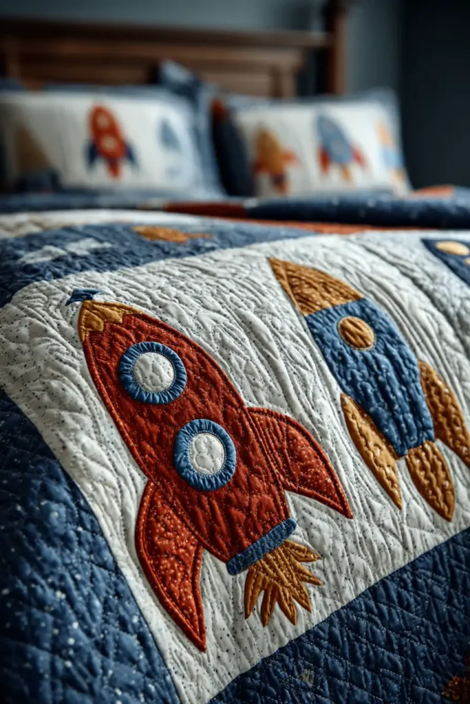 Outer Space and Rocket Ship Quilt Patterns for Future Astronauts