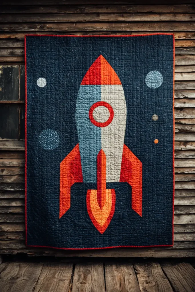Outer Space and Rocket Ship Quilt Patterns for Future Astronauts