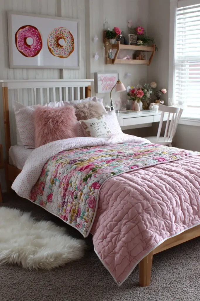 Plush Minky-Backed Quilt Throws for Sleepover Parties