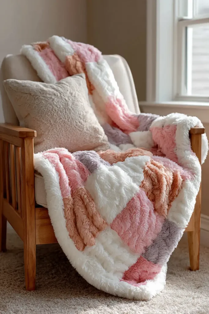 Plush Minky-Backed Quilt Throws for Sleepover Parties