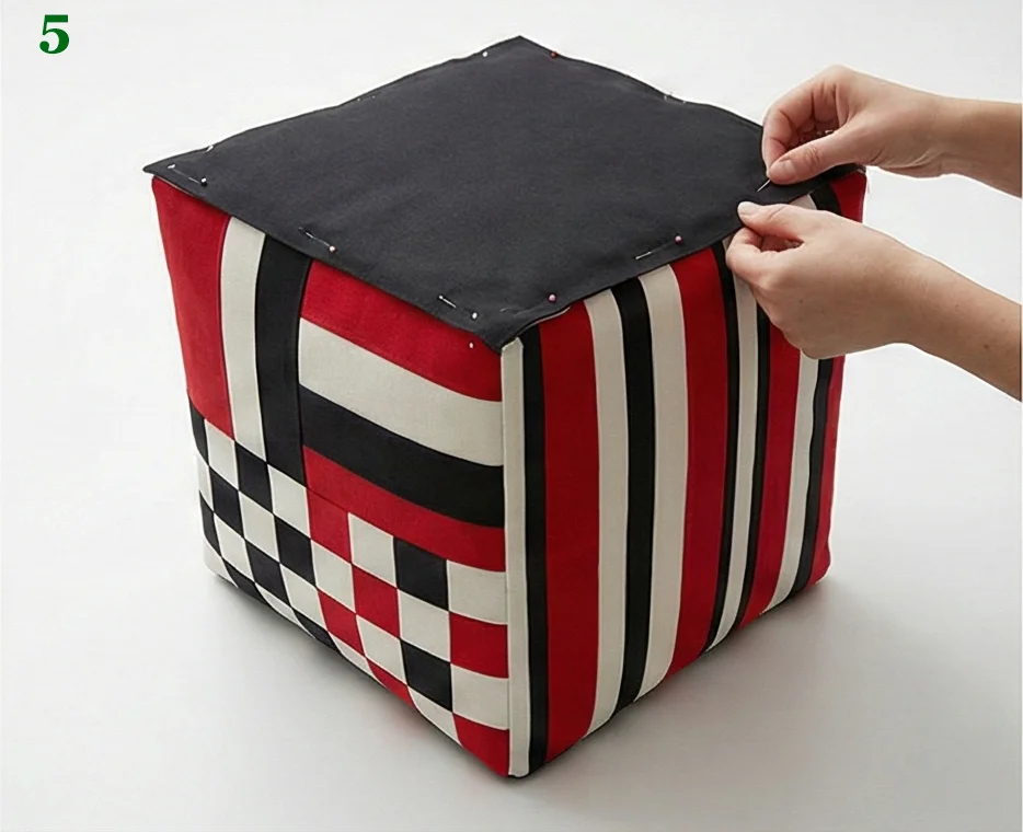 Quilted Floor Poufs and Ottomans for Flexible Seating
