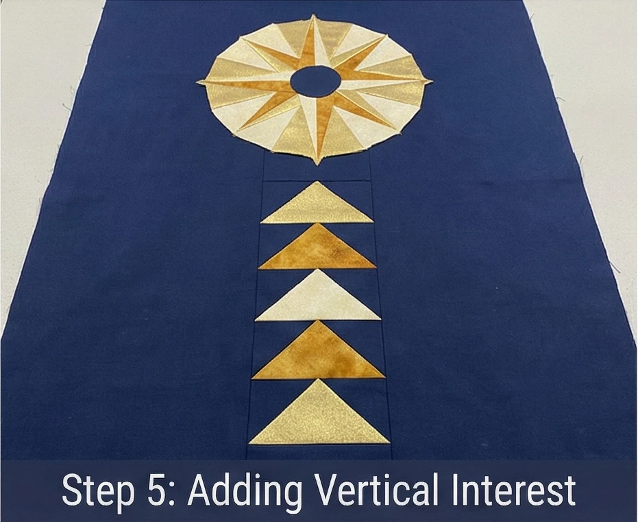 Radiant Sunburst Star Quilt Medallions for Hallway Decor